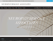 Tablet Screenshot of neuropsychologyassociates.net